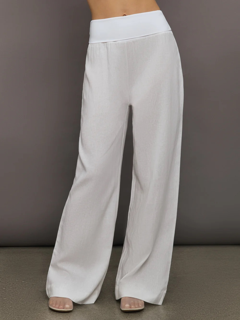 Carbon 38 White Wide-Leg Lounge Pants